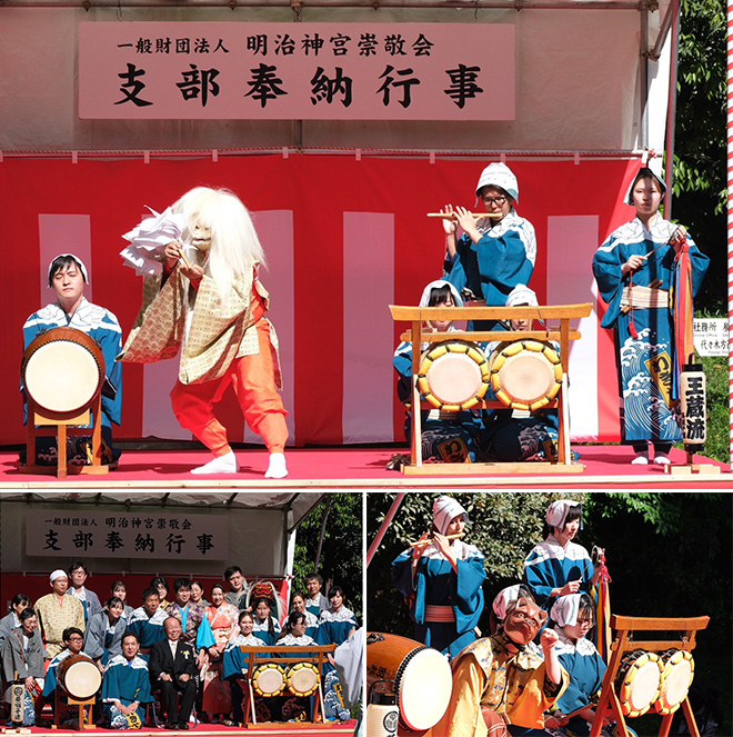 葵囃子連が明治神宮にて囃子を奉納